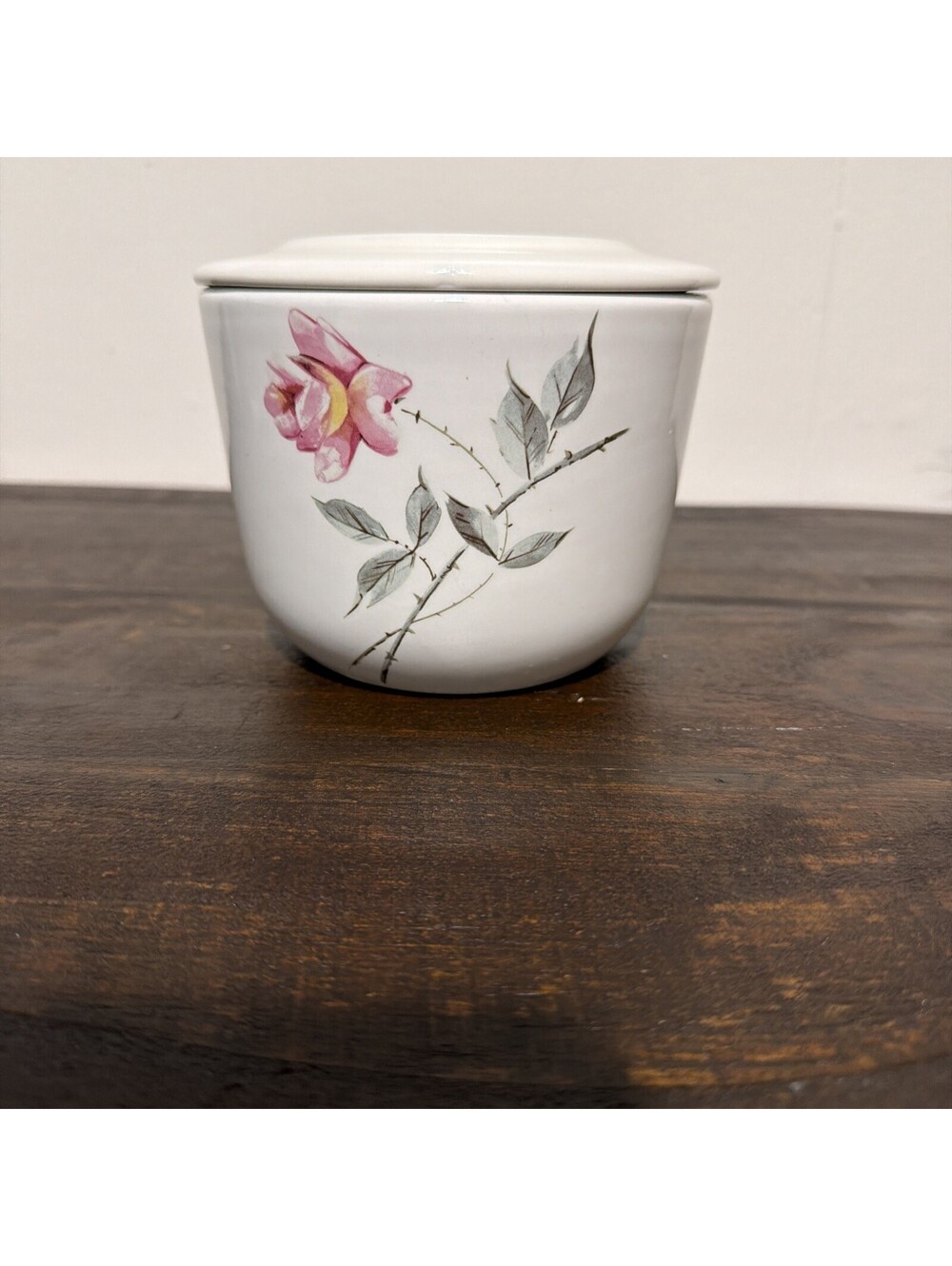 Vintage Universal Ballerina Floral Ceramic Jar with Lid
